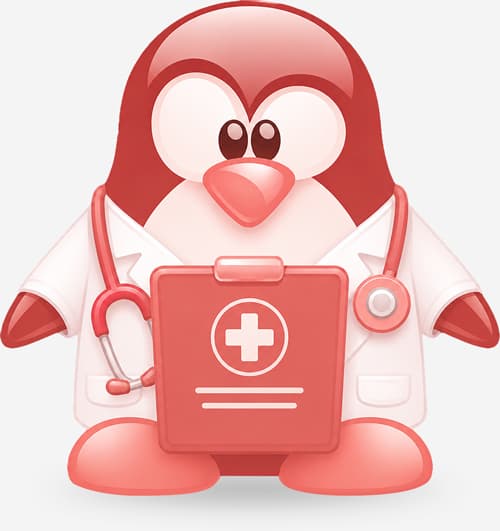 James Allen mascot dressed as a doctor representing healthcare and professional platforms