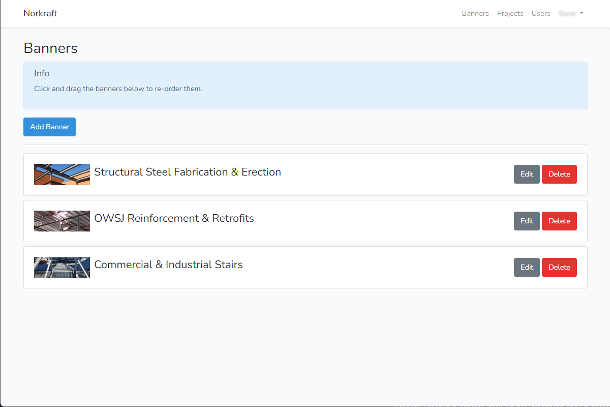 Norkraft.ca - Custom Business Website & CMS gallery image 3 - Web Development & Web Design & Content Management project showcasing Laravel and PHP development for Norkraft