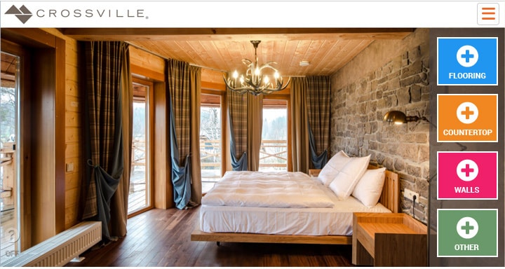 Crossville - First Mobile-Responsive Visualizer gallery image 4 - Web Application & Web Design project showcasing Renoworks Visualizer and JavaScript development for Crossville