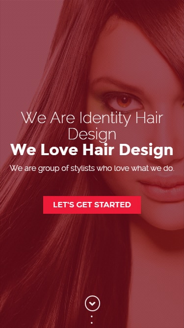 Identity Hair Design - Mobile-Responsive Website gallery image 3 - Web Development & UI/UX Design project showcasing Bootstrap and HTML5 development for Identity Hair Design