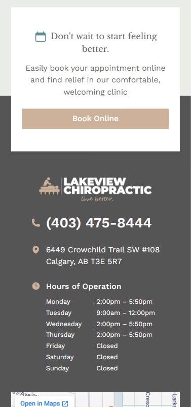Lakeview Chiropractic - Next.js Website Rebuild & SEO gallery image 7 - Web Development & UI/UX Design & SEO project showcasing Next.js and TypeScript development for Lakeview Chiropractic