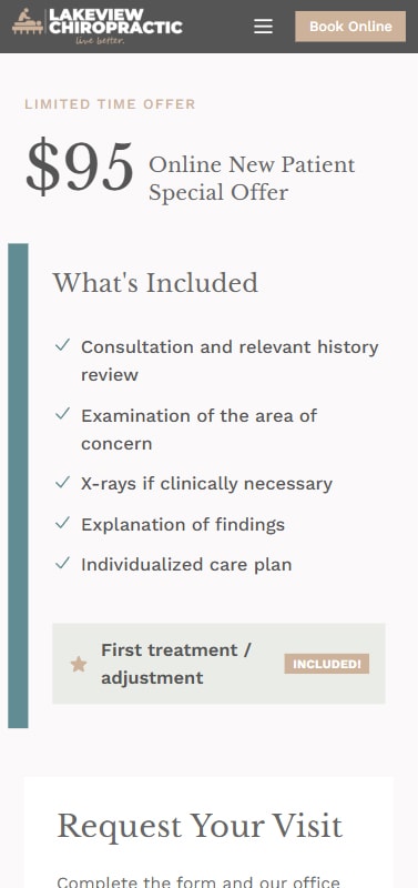 Lakeview Chiropractic - Next.js Website Rebuild & SEO gallery image 10 - Web Development & UI/UX Design & SEO project showcasing Next.js and TypeScript development for Lakeview Chiropractic