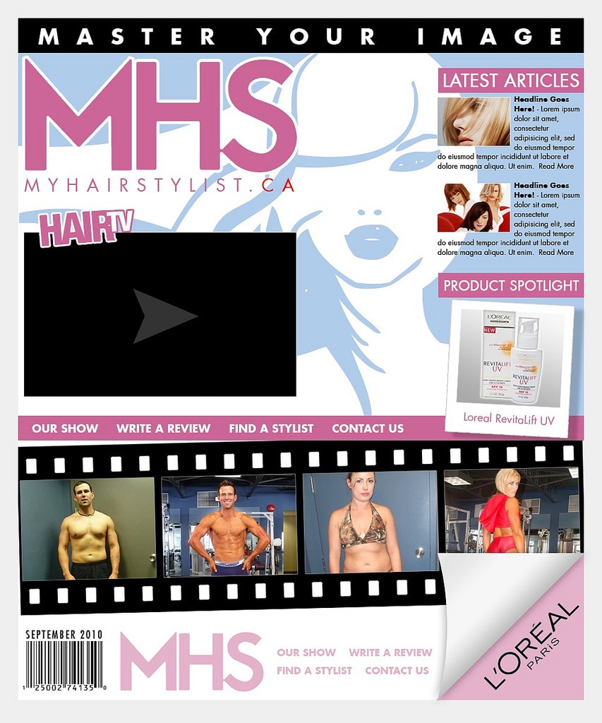 My Hair Stylist - Website Design Concept hero image - Web Design project for My Hair Stylist / StyleLabs by Calgary web developer James Allen