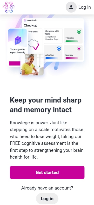 Neurotrack Exams - Cross-Device Cognitive Assessment Platform gallery image 2 - Web Application & Healthcare & Web Development project showcasing Vue.js and TypeScript development for Neurotrack