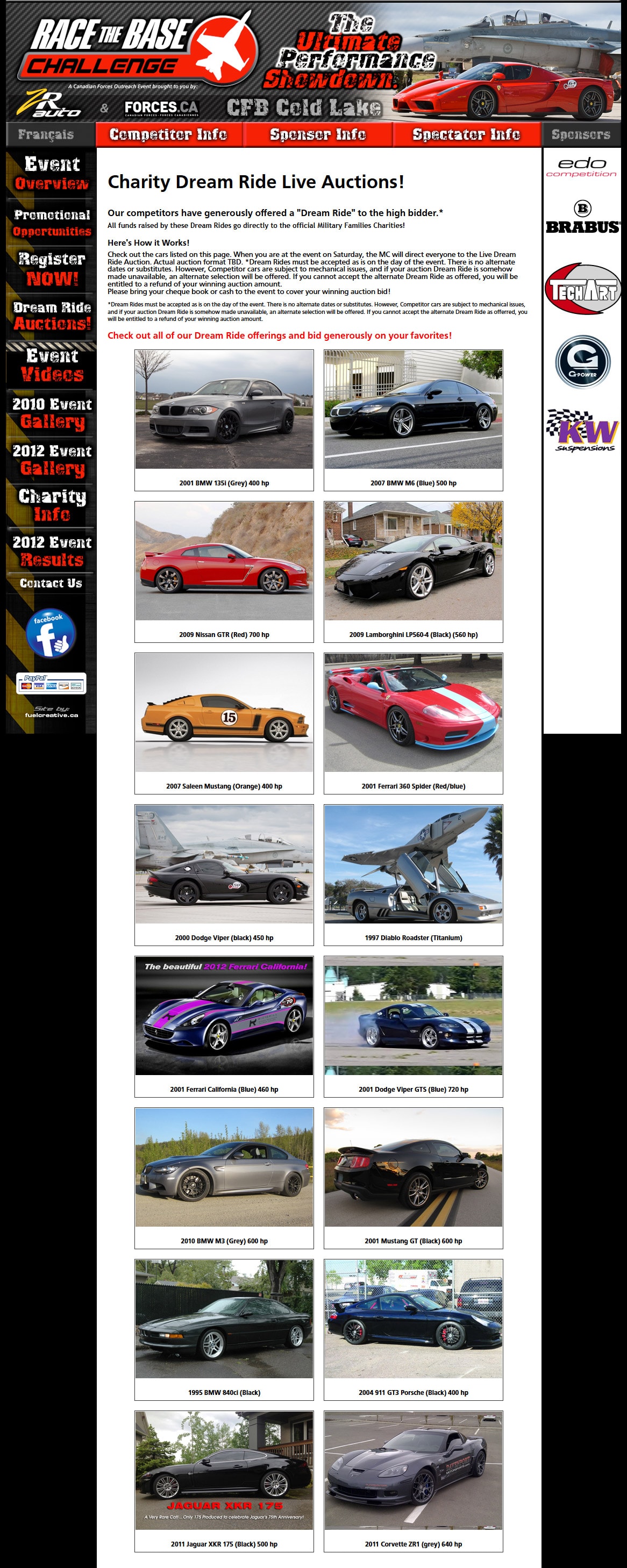 RaceTheBase.ca - Charity Event Website & Registration gallery image 2 - Web Development project showcasing HTML5 and CSS3 development for Race The Base / Fuel Creative