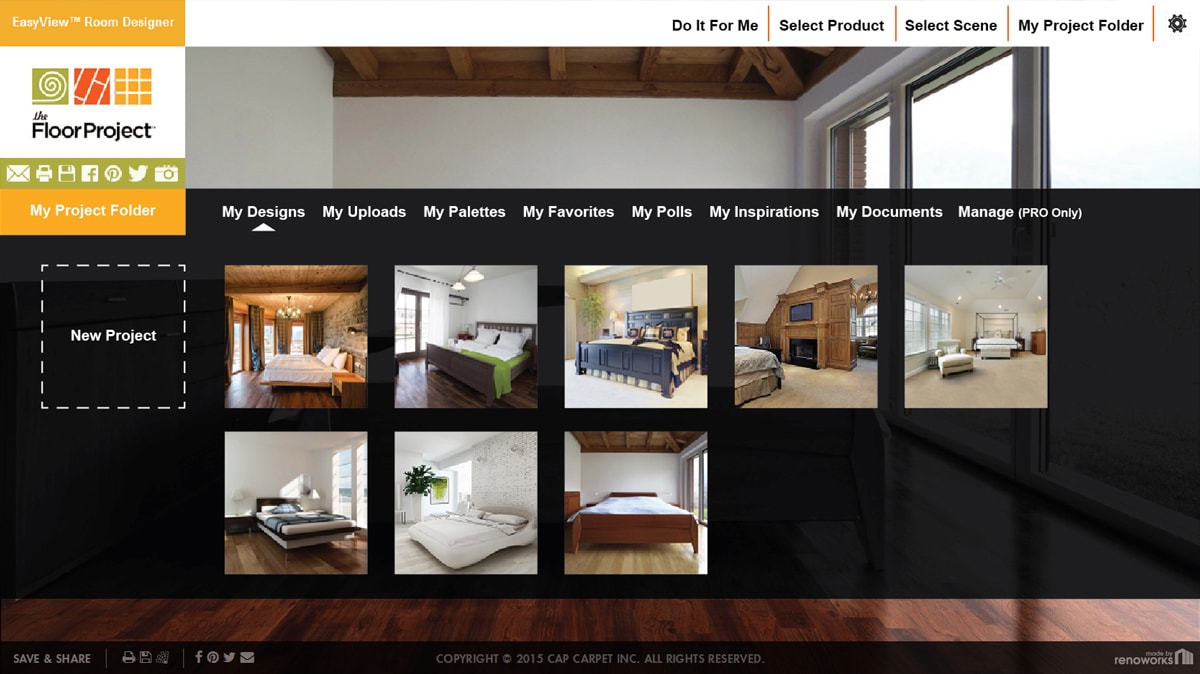The Floor Project - Flooring Visualization Tool gallery image 1 - Web Application project showcasing Renoworks Visualizer and JavaScript development for Renoworks