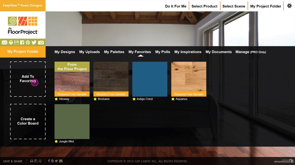 The Floor Project - Flooring Visualization Tool gallery image 2 - Web Application project showcasing Renoworks Visualizer and JavaScript development for Renoworks