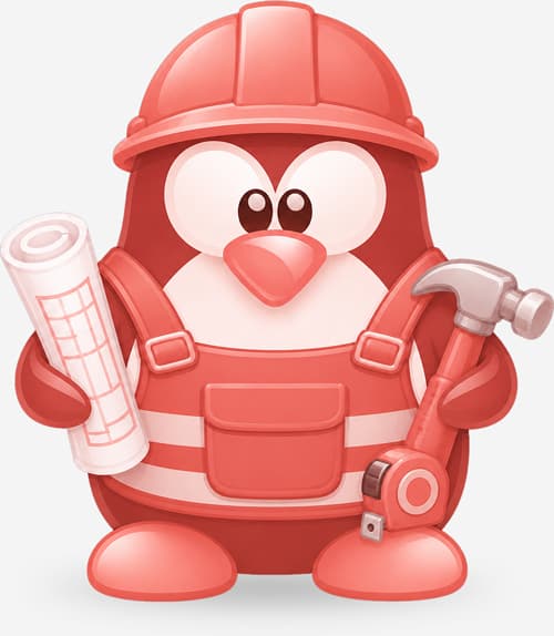James Allen mascot representing websites for restaurants, salons, and trades
